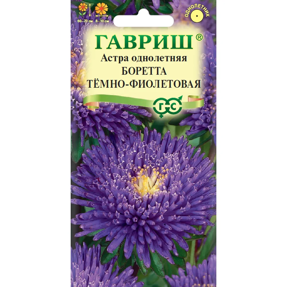 астра однолетняя боретта темно-фиолетовая- 0-3г