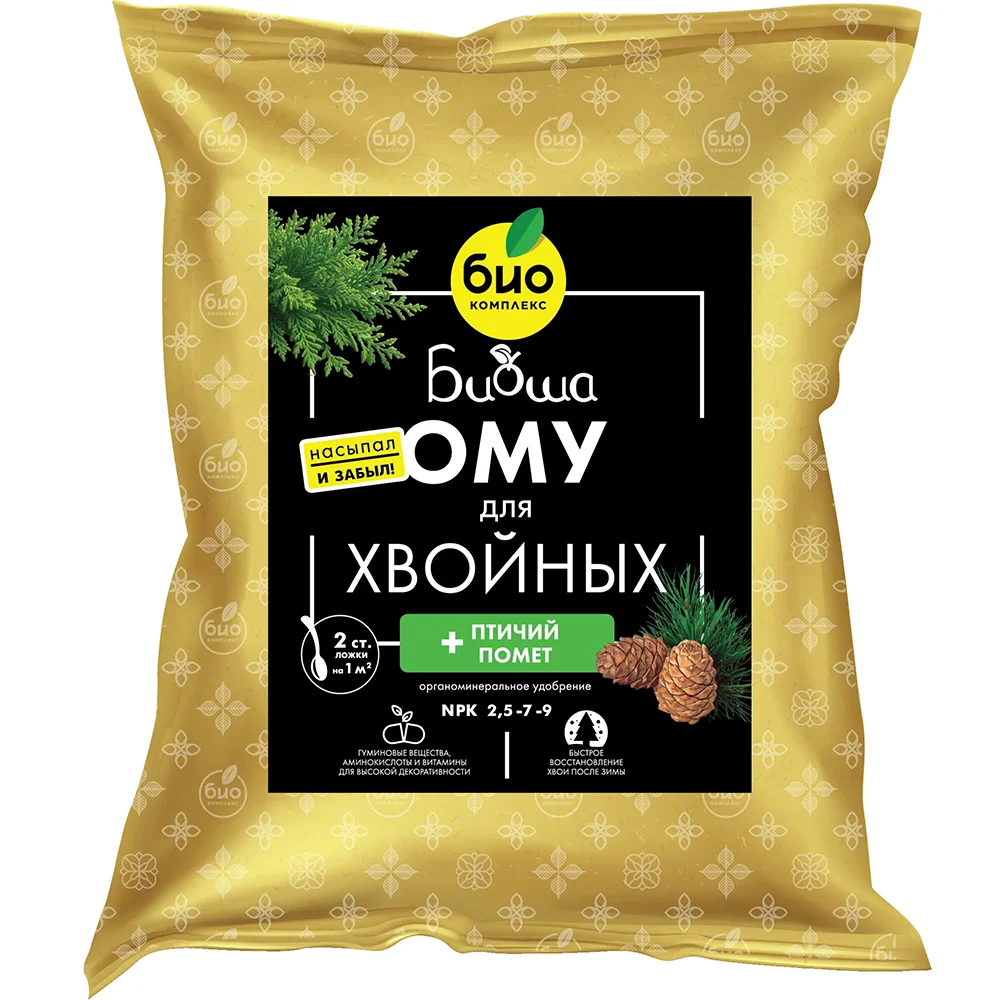 удобрение органо-минеральное биоша для хвойных 2-5кг