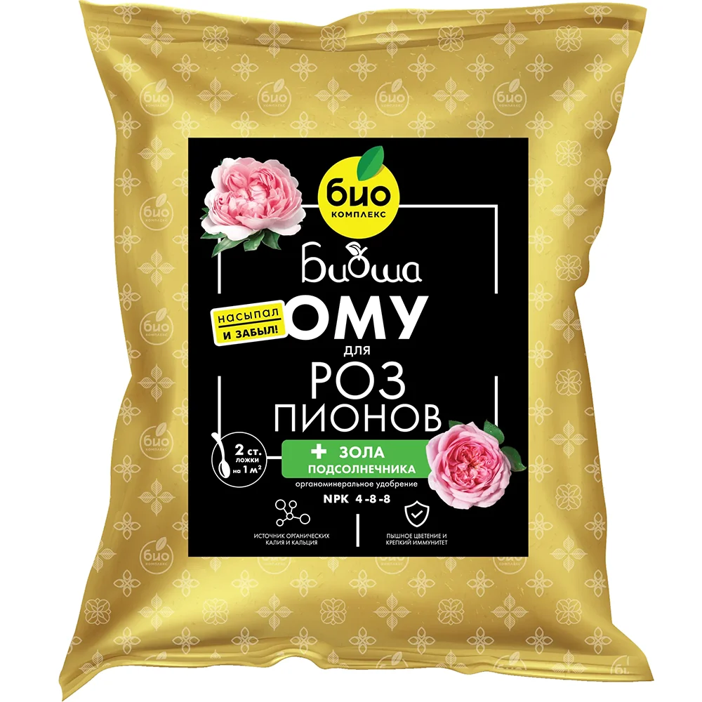 удобрение органо-минеральное биоша для роз и пионов 2-5кг